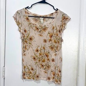 H&M Floral Top - Size Small